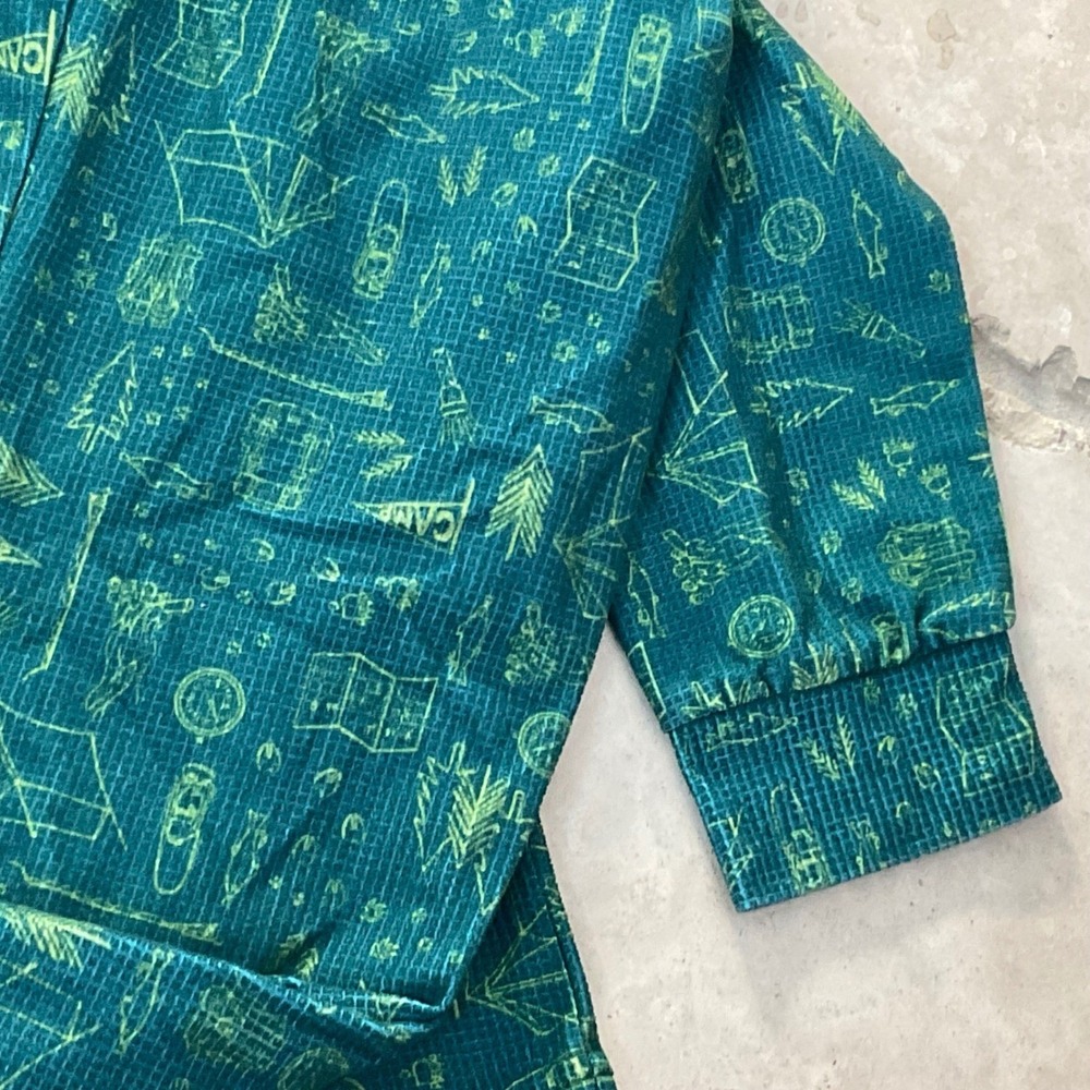 LL Bean Kids Long Base Layer Teal Green Size L 14-16 Polyester pajamas - Picture 5 of 8